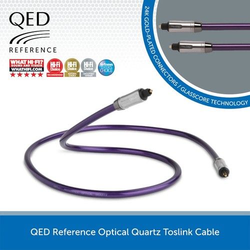 QED Reference Optical Quartz Digital Audio Interconnect Cable 0.6m 1m 2m 3m