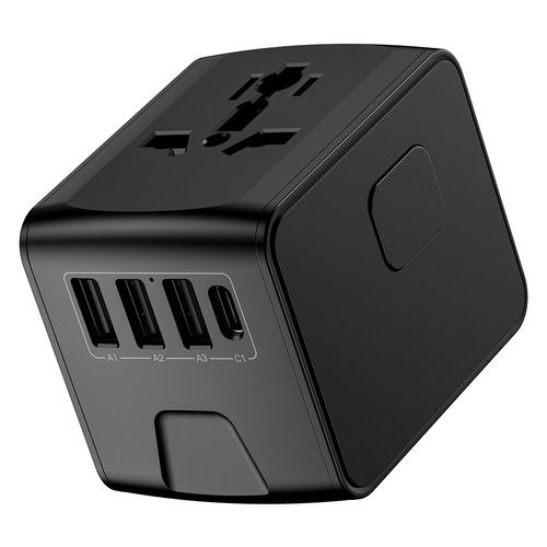 Universal Travel Adapter Worldwide Multi Plug charger UK EU AU US with USB Port