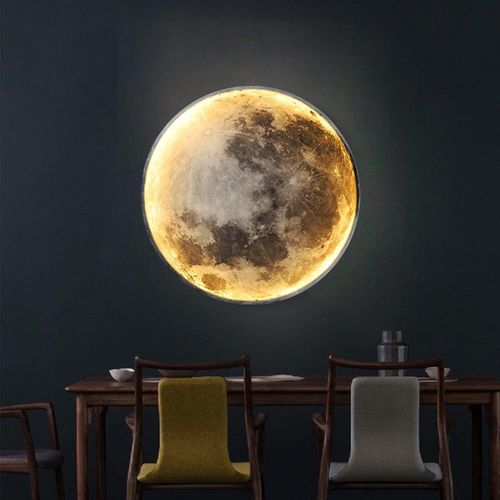 Modern Dimmable Moon Wall Lamp with Remote Control 3D Moon LED Wall Lamp  — image 1