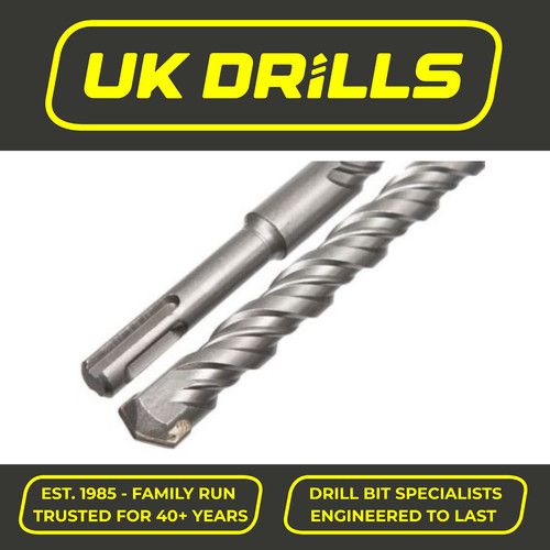 SDS+ PLUS MASONRY DRILL BIT, TUNGSTEN CARBIDE TIP, FOR STONE CONCRETE BRICK