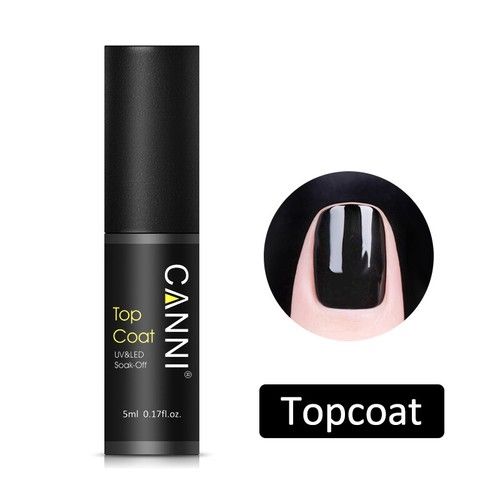 CANNI® Mini UV LED Nail Gel Polish Soak Off Base Top Colour Coat - 5ml