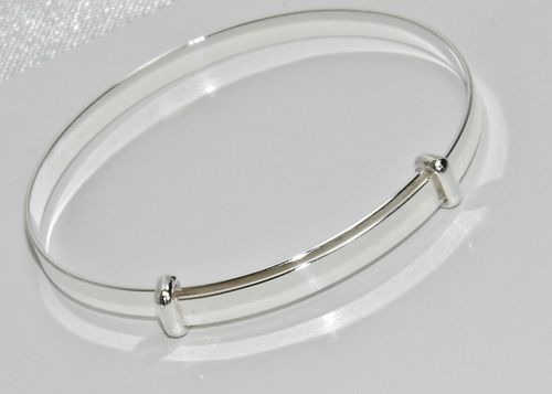Sterling Silver Expanding Baby Bangle - Christening Gift - NEW - Gift Boxed — image 7