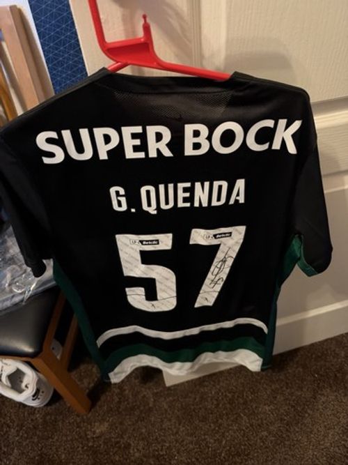 Geovany Quenda Signed Sporting CP Match Worn Shirt #57 2024/25 COA
