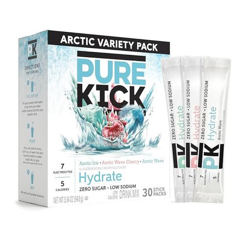 Pure Kick Arctic Variety Pack 30ct Hydrate Drink Mix Electrolytes USA IMPORT NEW