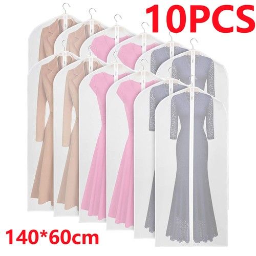 10 Pack Large Hanging Suit Bags ™ Dress Coat Jacket Clothes Cover Dust Protector