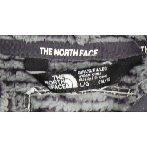 The North Face Girls Basic Jacket Size 14-15 Years Grey Striped Mid-Length Zip — image 5