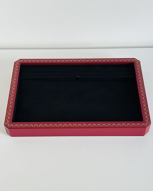 Cartier Red Jewellery Presentation Display Tray Black Interior Storage Case Box — image 6