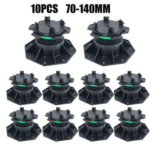 Pack of 10-50 DECKING RISERS | Adjustable Decking Support Pedestal Set |18-140mm