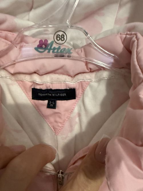 Tommy Hilfiger pink baby Girls snowsuit, size 68 (3–6 months) — image 4
