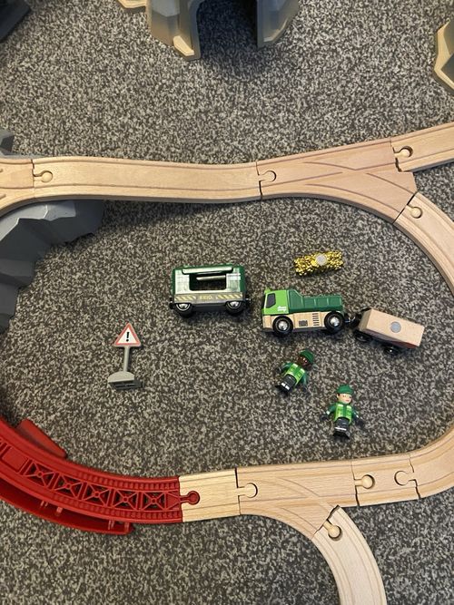 BRIO World Cargo Mountain Set 36010 Wooden Train Railway Track Playset — image 14