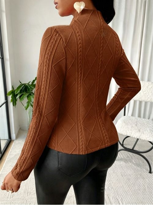 Womens Long Sleeve Button Up V Neck Blazer Suits Work Jacket Coat Slim Top SIZE — image 3