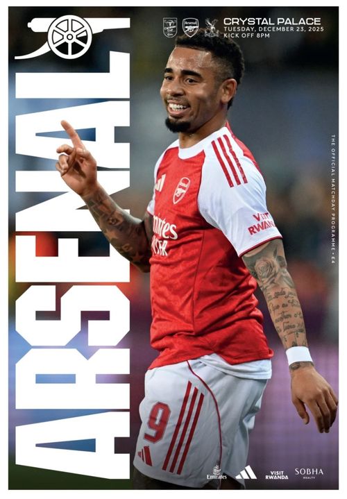 Arsenal v Crystal Palace 23/12/2025 League Cup Quarter-Final programme + poster — image 1