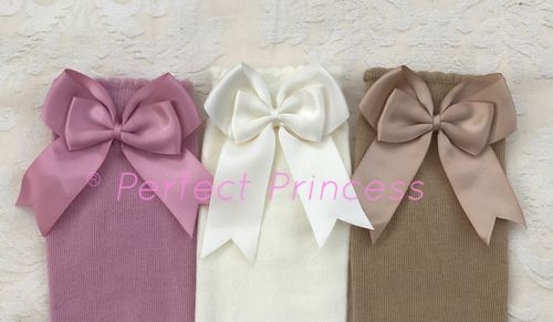 Spanish Socks - Knee High Double Bow. Baby/Girls/School Uniform PERFECT PRINCESS — image 5