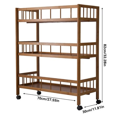 3 Tier Serving Trolley On Wheels Kitchen Office Storage Cart Tea Coffee Drinks — image 6