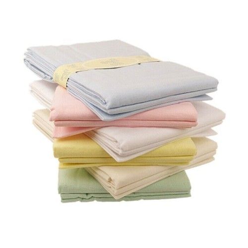 Pack of 2 100% Cotton Baby Flat Cot Sheets Flannelette Cot Bed Sheets