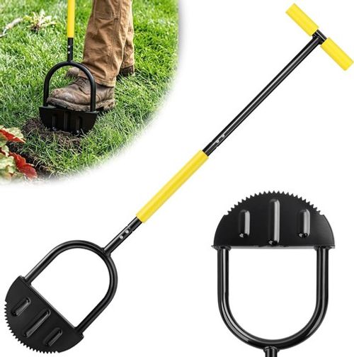 Lawn Edger Edging Tool with Steel Half Moon Lawn Edging Tool Long Handle Garden