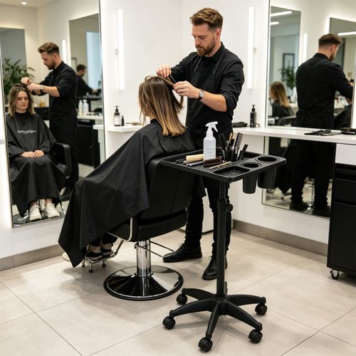 Salon Spa Instrument Tray Beauty Tattoo Rolling Trolley Cart Work Station Wheels — image 8