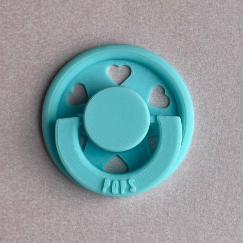 POPS by Granny P Blue Hearts Reborn Reversible Magnet Dummy / Pacifier — image 1