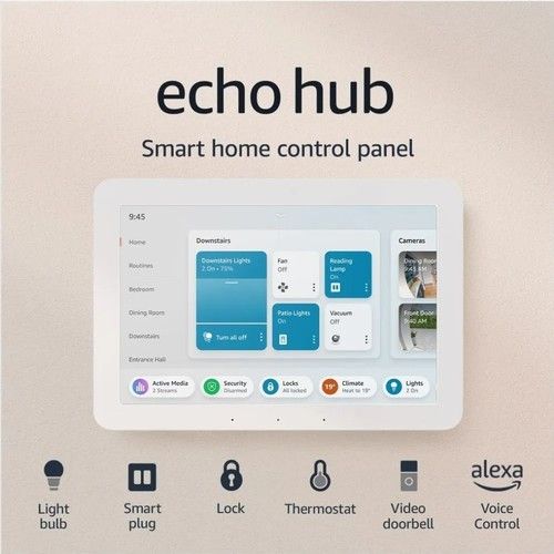 Echo Hub (Newest gen) | 8" smart home control panel with Alexa Newest Version