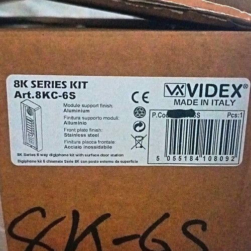 Videx 8K Series 8KC-6S 6-Way Wired Audio Door Entry Intercom Kit