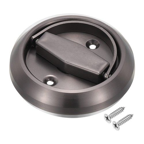 Recessed Sliding Door Pulls Handles Hidden Closet Finger Flush Knob, Grey