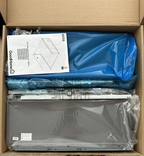 Essentials Drawer Box Deep Bi Material Matt Grey Soft Close Slimline Sides 500mm — image 2