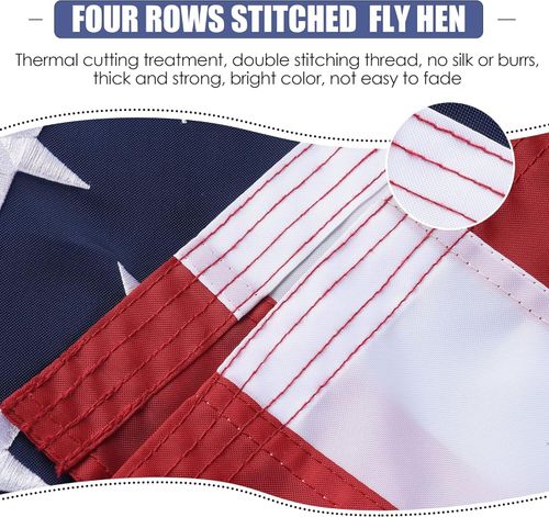 US American Flag 3x5 Quality Made USA Flag Embroidered United States Flag — image 3