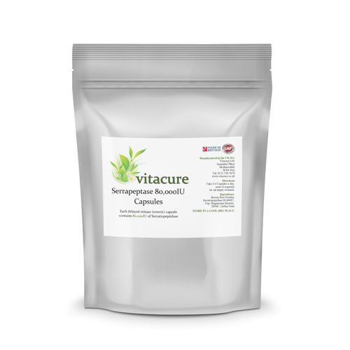Vitacure Serrapeptase 80,000 IU - High Strength Delayed Release Capsules — image 1