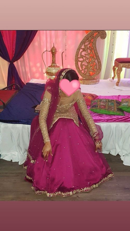 Mongas Indian Beige And Pink Lahenga — image 2