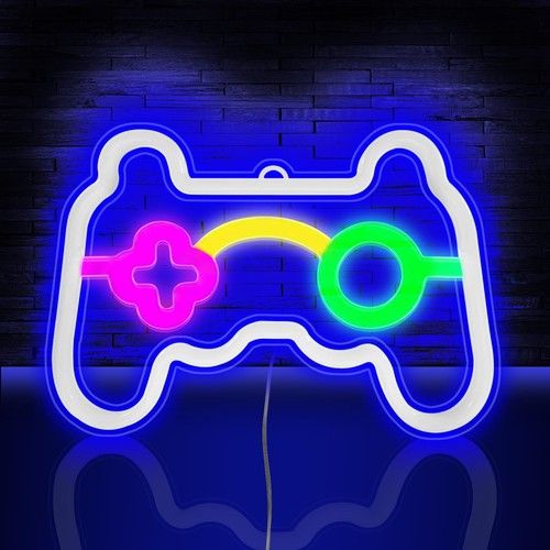 HOTUT Game Neon Sign Neon Light Gaming LED Lights Non Dimmable Blue Light LED