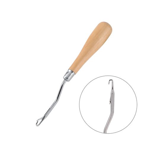 Latch Hook Wooden Handle Rug Making Tapestry Hinged Hook Tool — image 1