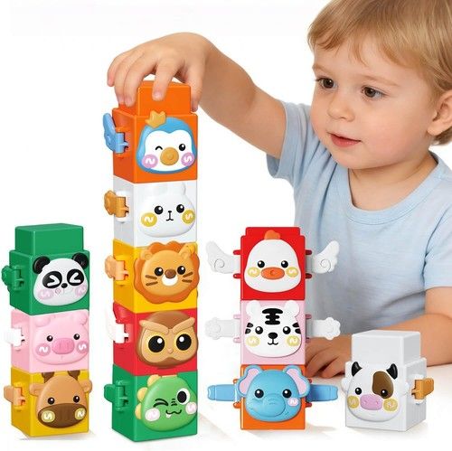 Toys for Toddler 1-3 Year Old: Building Stacking Blocks Toys for Toddlers Animal