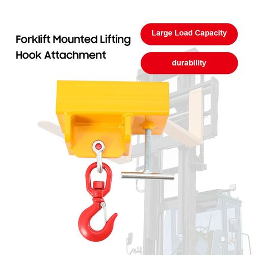 Forklift Mounted Lifting Hook Attachment 5000LBS Single Fork Lifting Hook Device — image 2