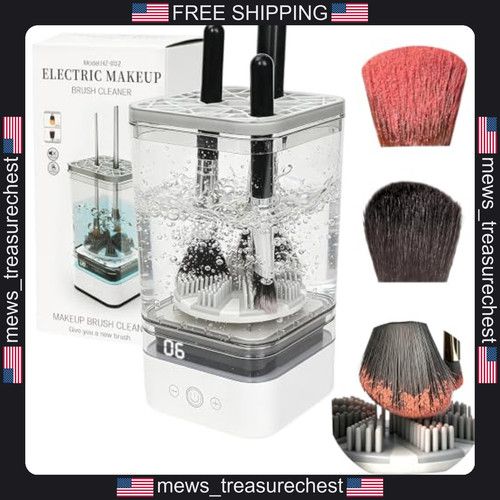 Electric Makeup Brush Cleaner Machine for All Sizes, USB Powered, Deep Cleaning
