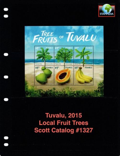 $13.50 Scott Value - 2015 TUVALU Fruit Trees s/s Fruits Pacific CV MNH NH UMM