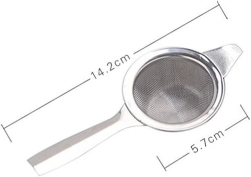 Tea Strainer Fine Mesh Stainless Steel Loose Leaf Tea Infuser Sieve with Cup — image 4
