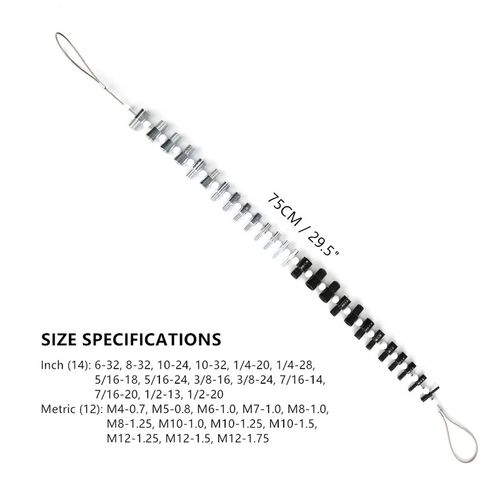 Nut and Bolt Thread Checker (Inch & Metric) Set Nut Bolt Thread Detection Tools — image 7