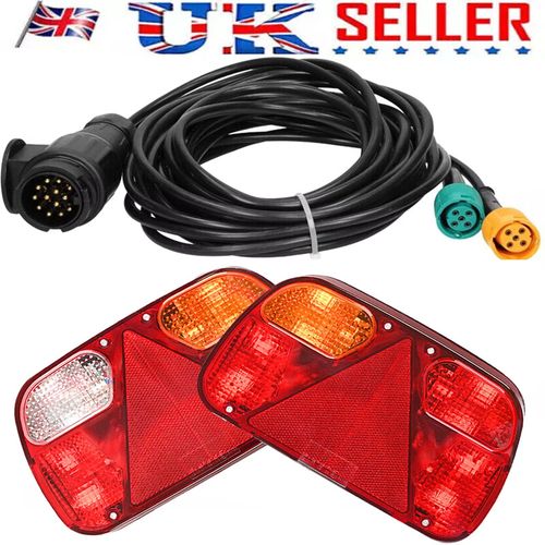 5m LED Trailer tail light set 13-pin cable set trailer lighting tail lights UK — image 1