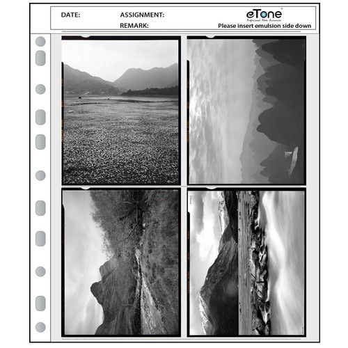 50x Acid-Free 4x5 B&W Film Photo Archival Storage Sheets Pages Slide Protector