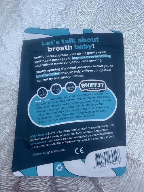 SNIFF!IT Breathe Better Nasal Strip Pack Transparent 30 Pack Snoring — image 2