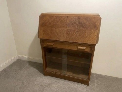 Vintage Mid-century Burolite MK Writing Bureau Desk with Drawer and Shelf