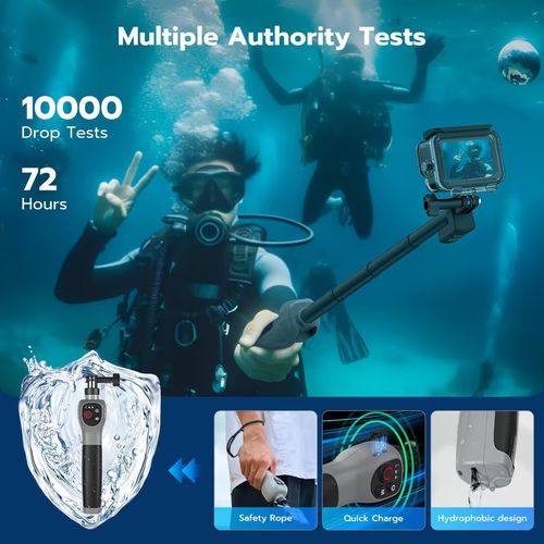 TELESIN Underwater Selfie Stick Waterproof Diving Extendable Selfie Stick Wirele — image 3