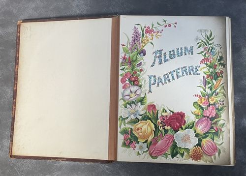 Victorian Leather Bound Photo Album Full of Period Photographs Memoriam Cards — image 3