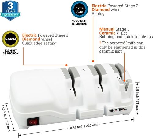 SHARPAL 198H Electric Knife Sharpener 3 Stage Professional Knife Sharpening — image 6