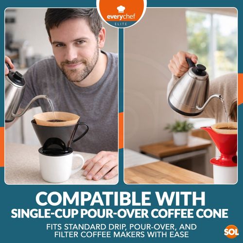 80 Coffee Filter Papers Size 1 /101/1K Unbleached Brown Cones Melitta Equivalent — image 6