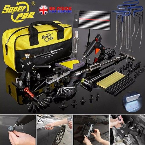 Auto Paintless Dent Removal Rods Stainless Steel Tool Kit PDR Dent Repair Kit UK