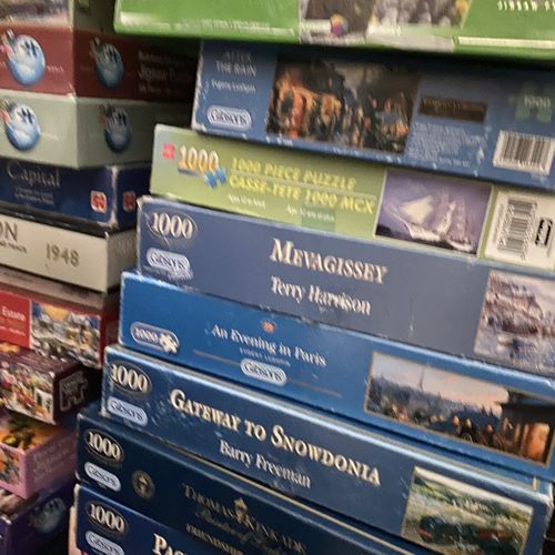 Jigsaw Puzzle Bundle x15 Joblot 1000 Pieces Christmas Hobby Unchecked Pastime — image 7