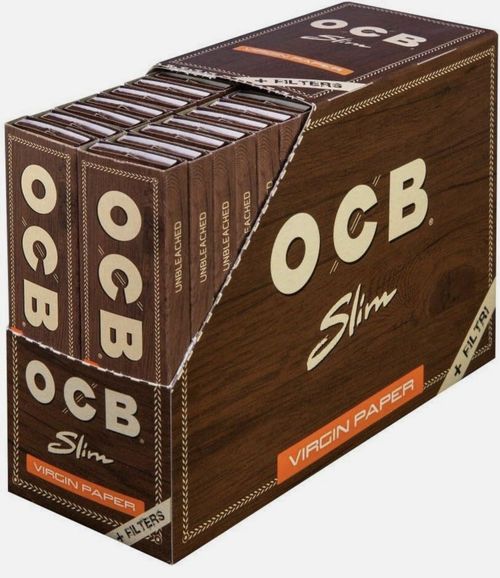 OCB Virgin Slim Rolling Papers with Tips/Filters, 32 pack (Full Box) — image 5