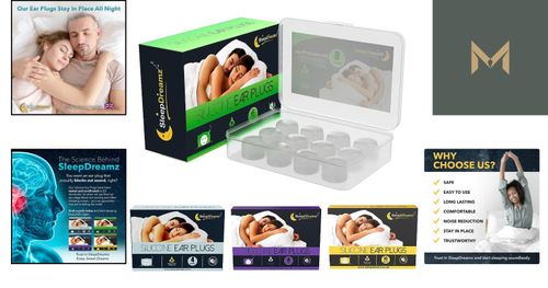 Silicone Ear Plugs 6 Pairs Reusable Noise Reduction Sleeping Travel Concerts — image 2