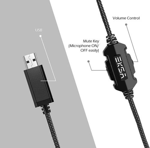 PS5/PS4 & PC EKSA E1000 USB Gaming Headset Headphones with Microphone/Mic   — image 6